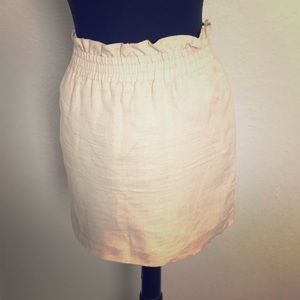 Linen khaki skirt